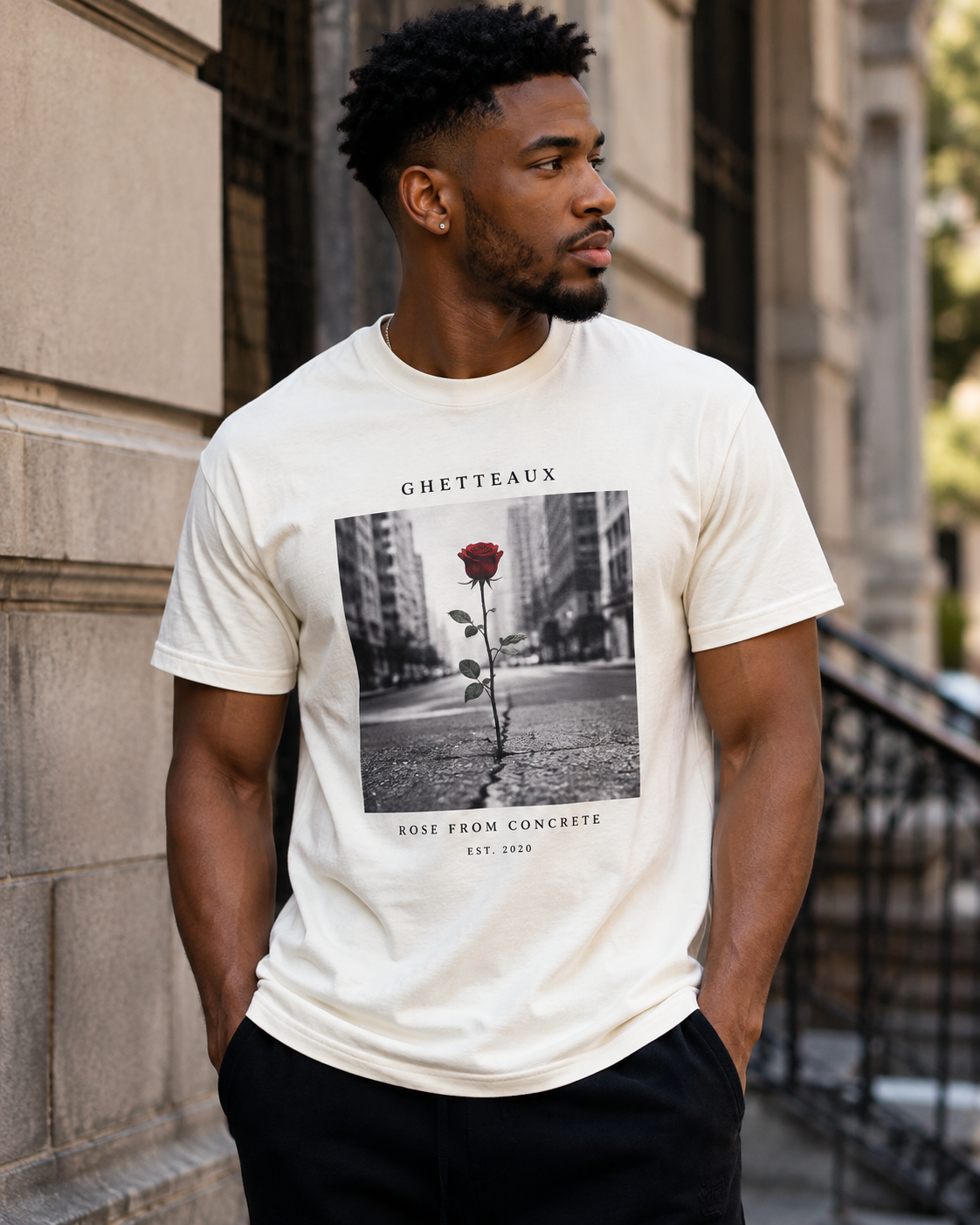 Ghetteaux Rose from Concrete Unisex Tee