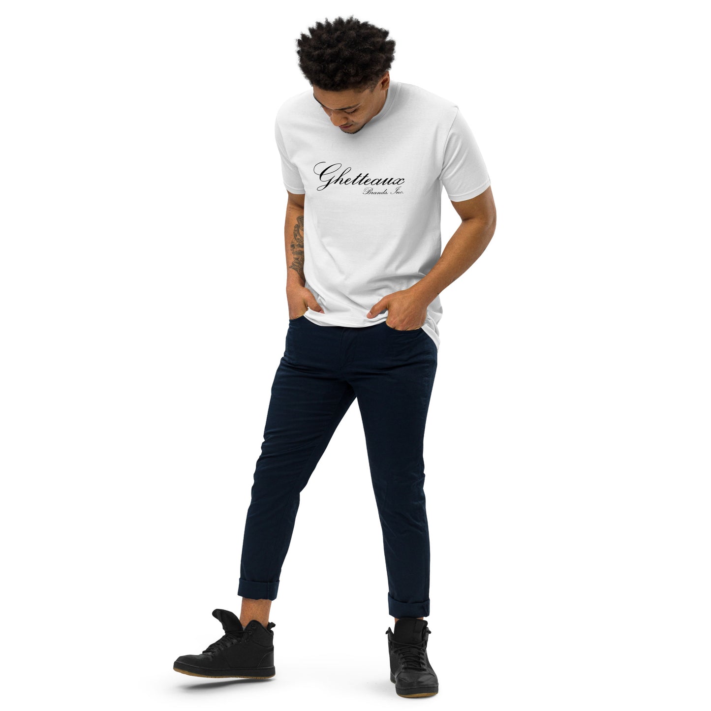Classic Ghetteaux in Black on White Men's
