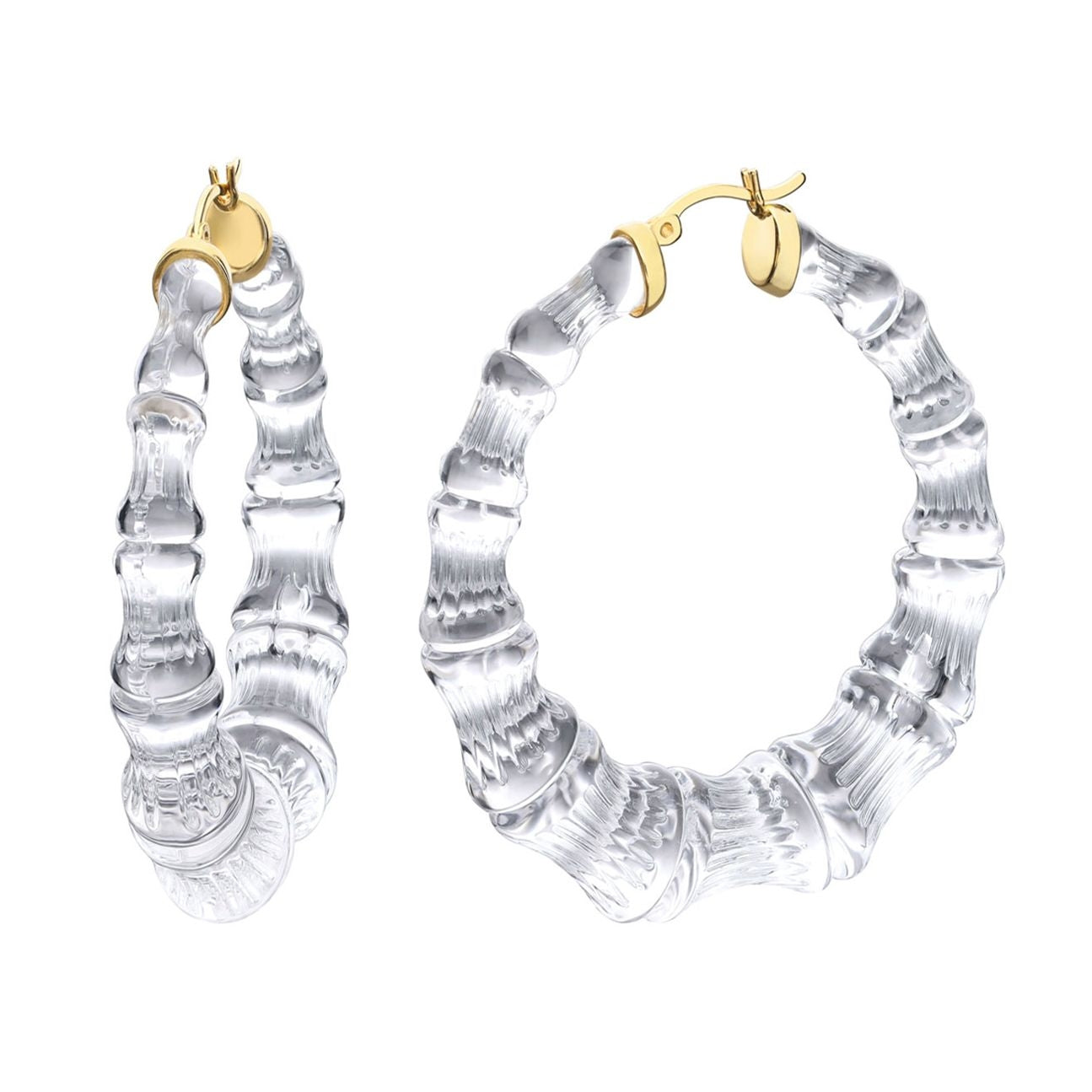 2" Colorful Bamboo Hoop Earrings