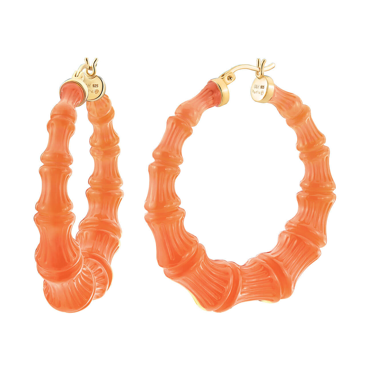 2" Colorful Bamboo Hoop Earrings