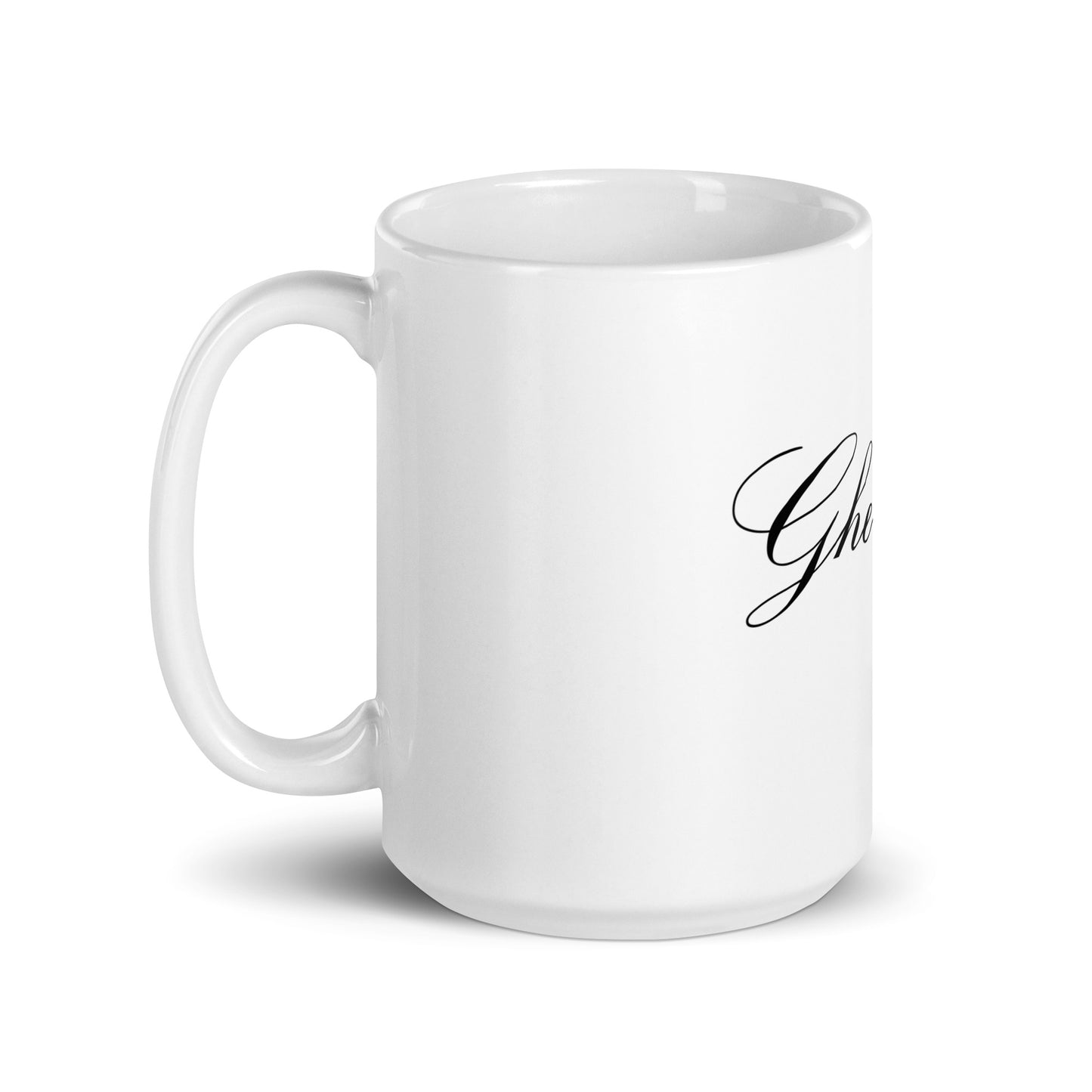Classic Ghetteaux in Black on White Glossy 15oz Mug