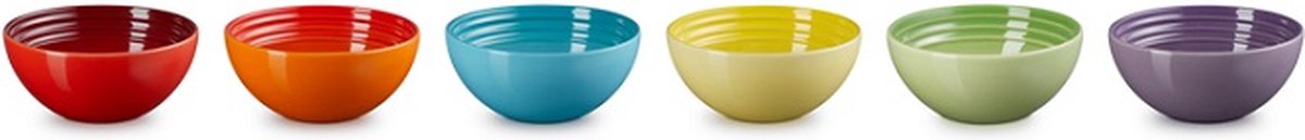 Le Creuset set of rainbow snack bowls made of earthenware | 6 pieces
