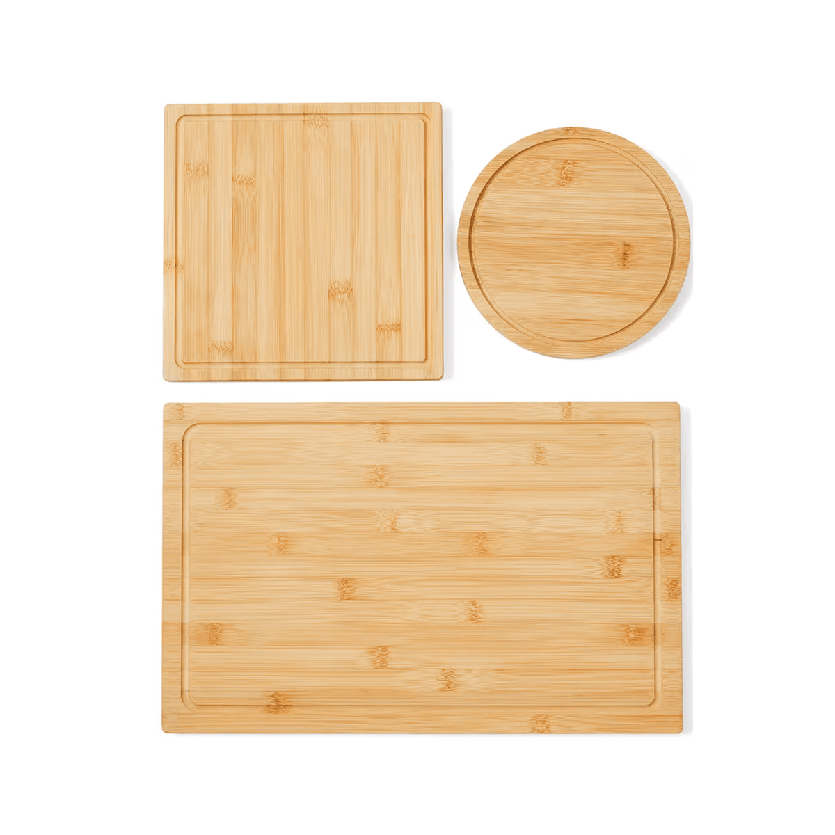 Set of 3 Bamboo Cutting Boards – Versatile and Durable Kitchen Essentials