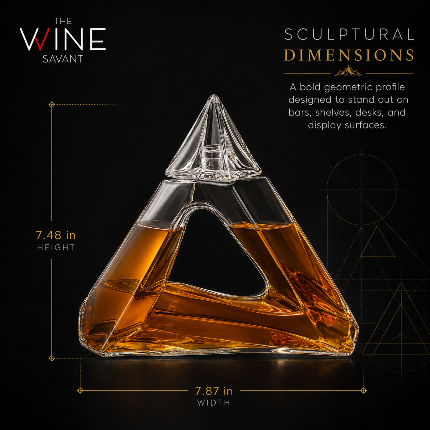 Penrose Pyramid Whiskey Decanter