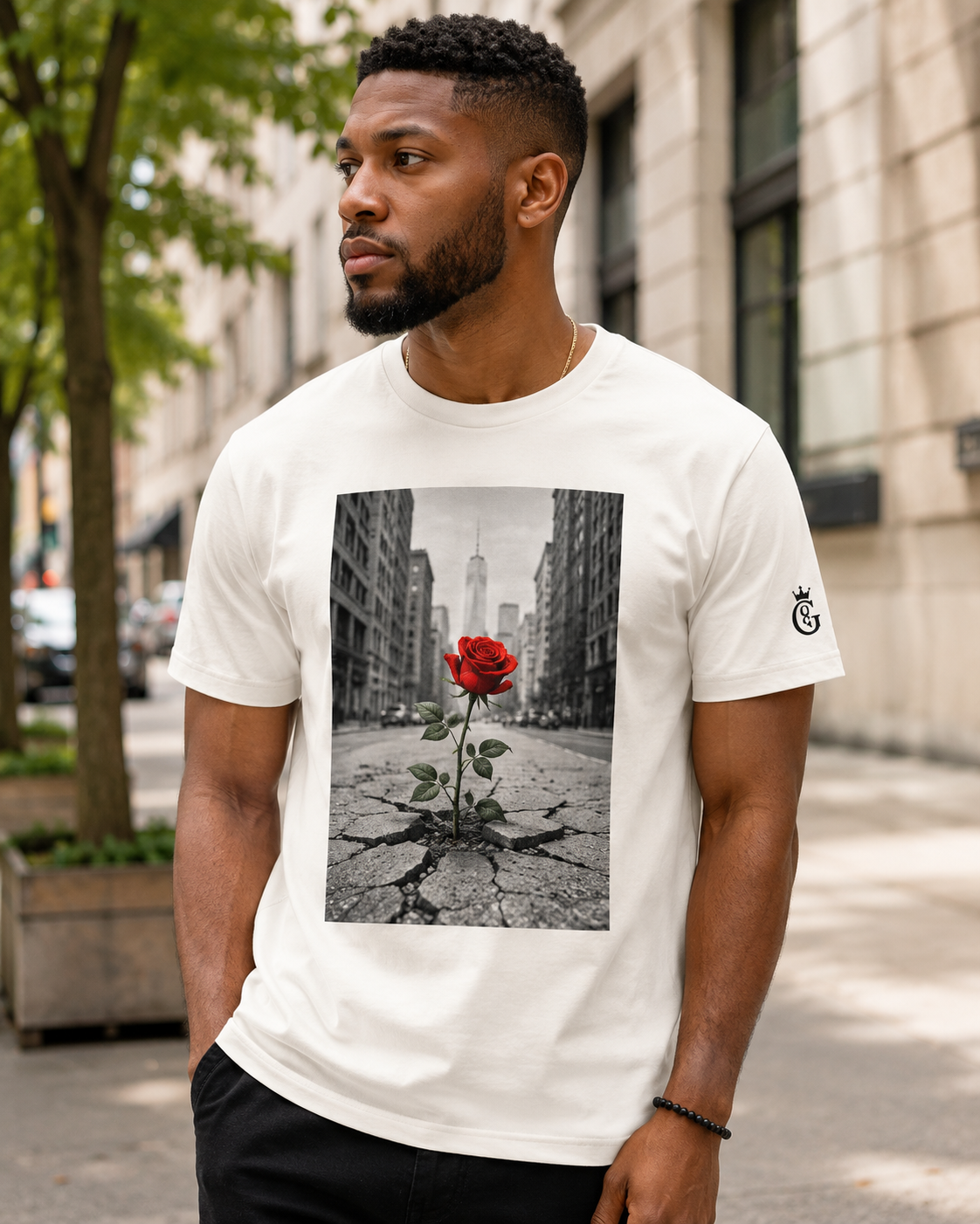 Ghetteaux Rose from Concrete Unisex Tee