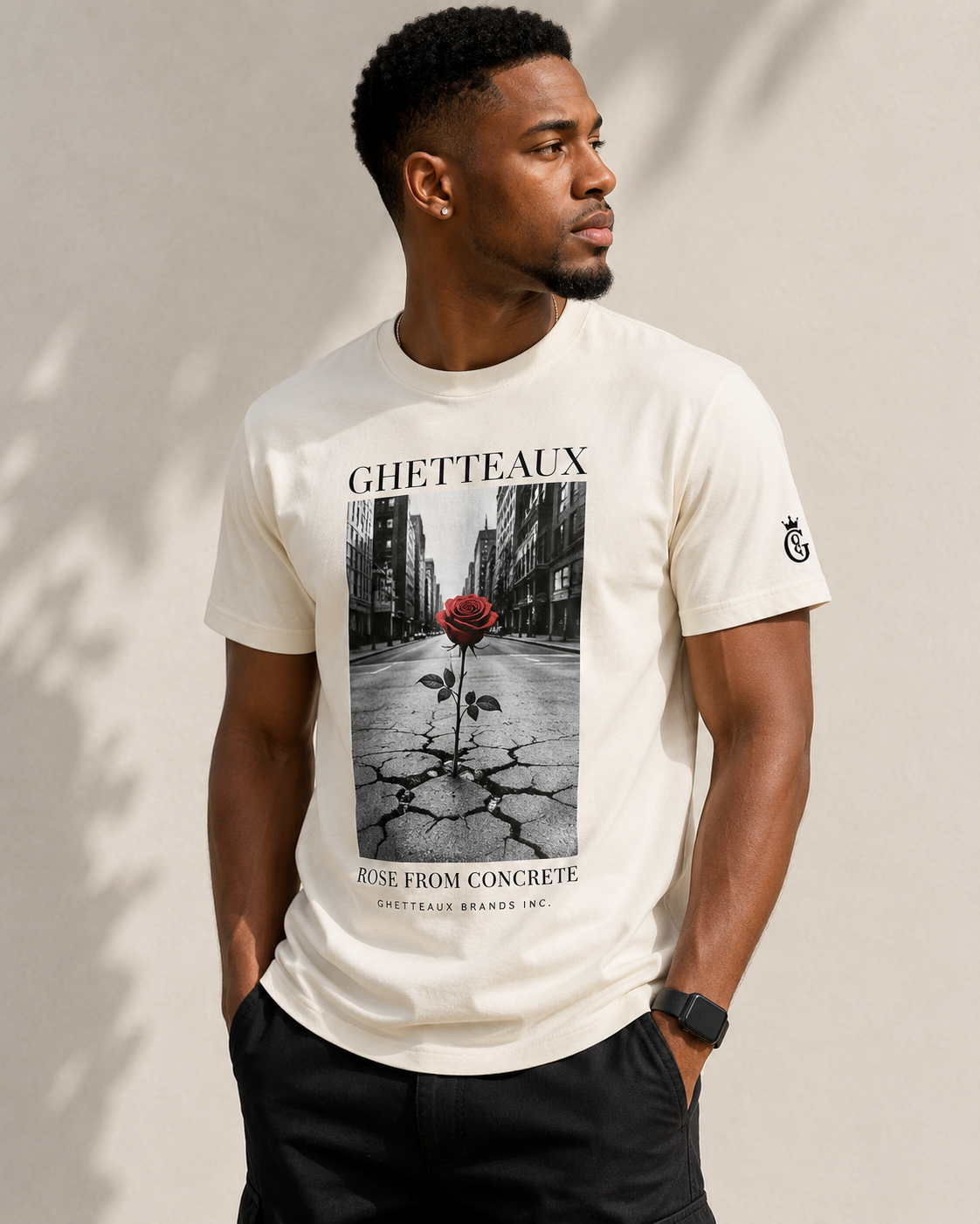 Ghetteaux Rose from Concrete Unisex Tee
