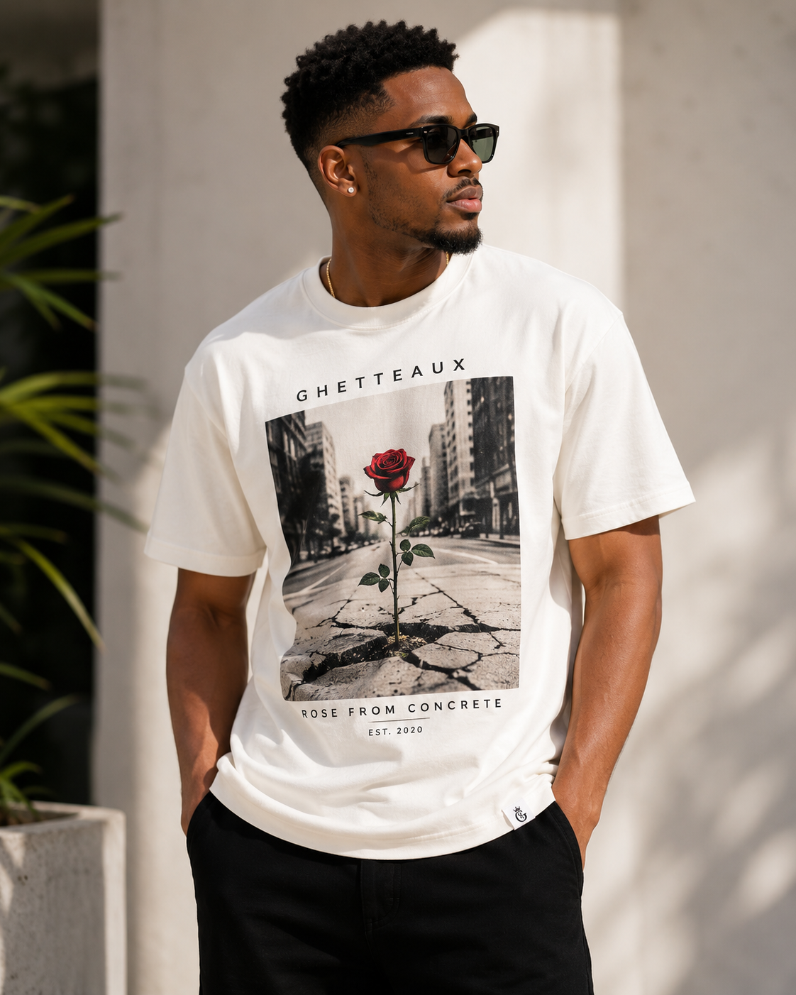 Ghetteaux Rose from Concrete Unisex Tee
