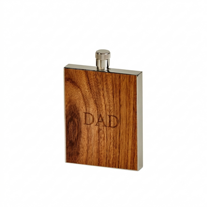Wood Grain Flask - 3 Oz