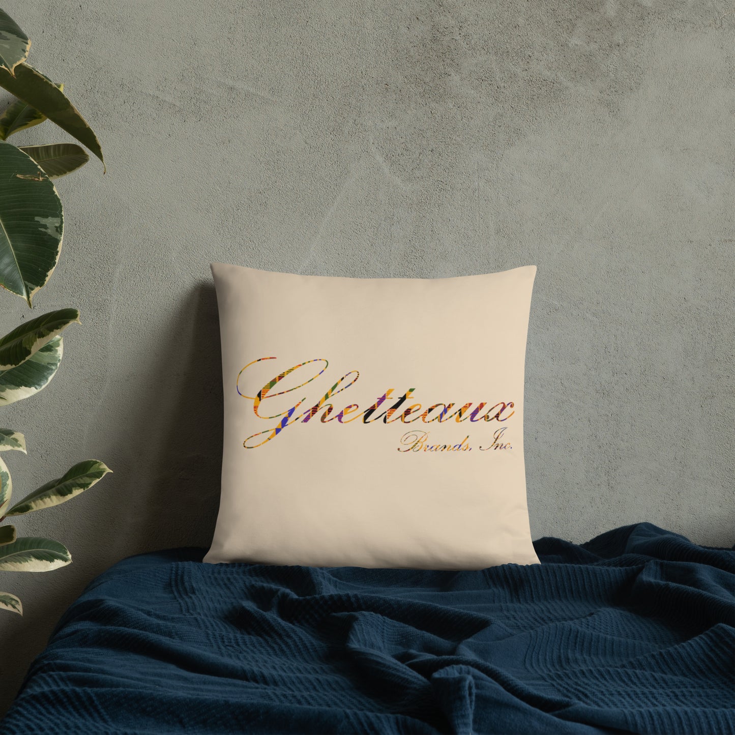 Classic Ghetteaux in Kente on Sand - Pillow