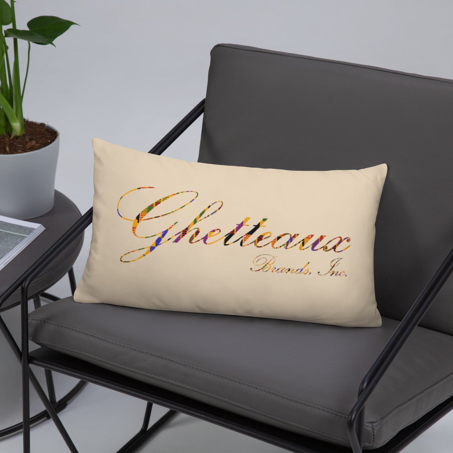 Classic Ghetteaux in Kente on Sand - Pillow