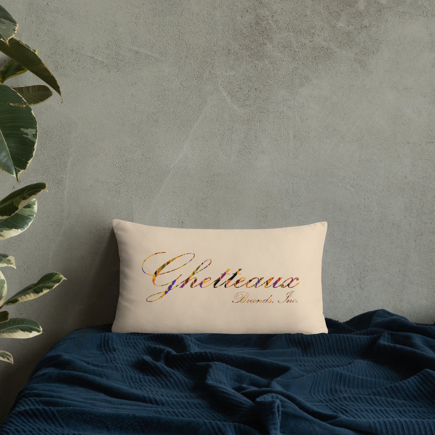 Classic Ghetteaux in Kente on Sand - Pillow