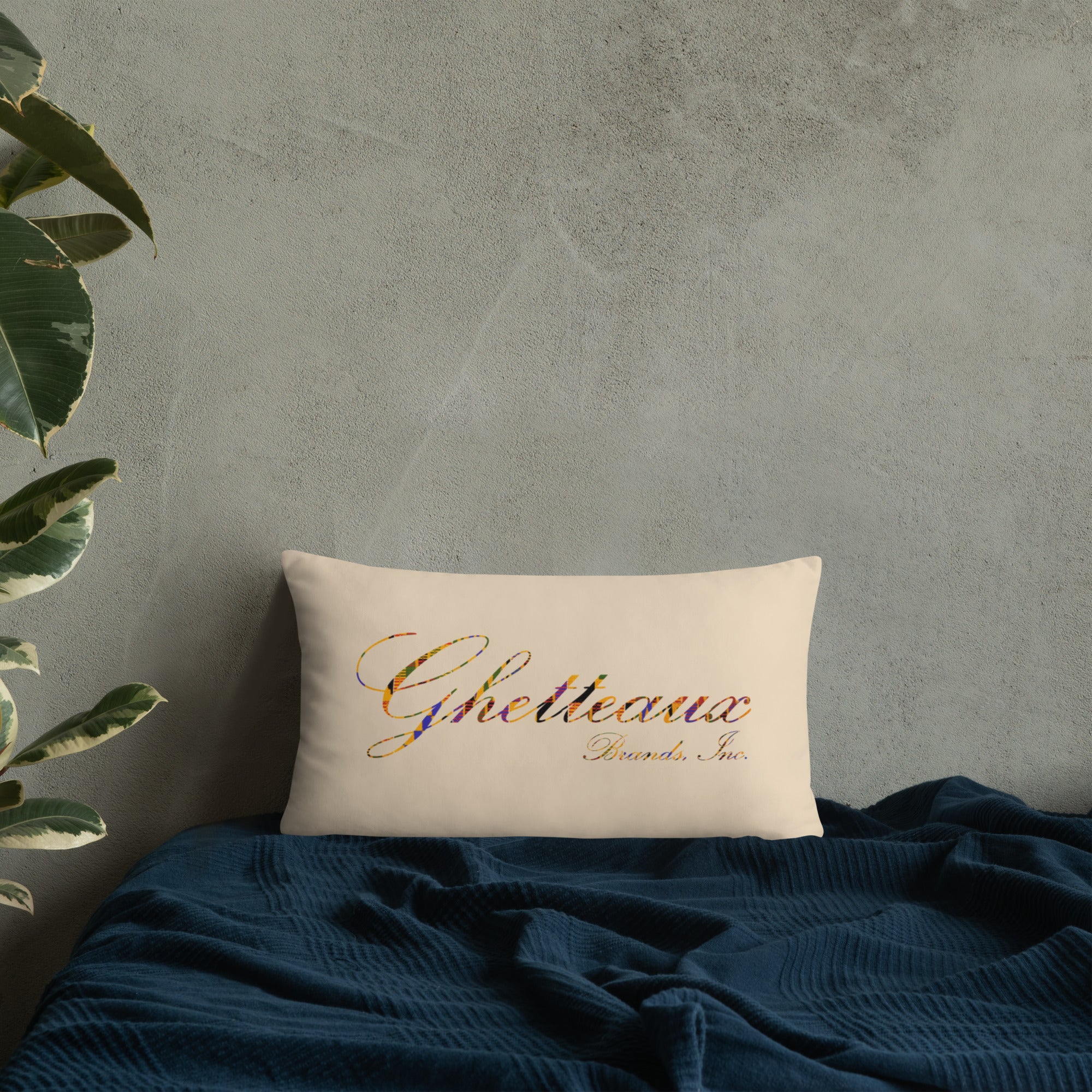 Classic Ghetteaux in Kente on Sand - Pillow