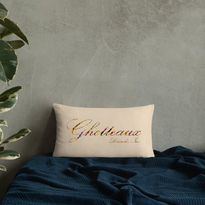 Classic Ghetteaux in Kente on Sand - Pillow