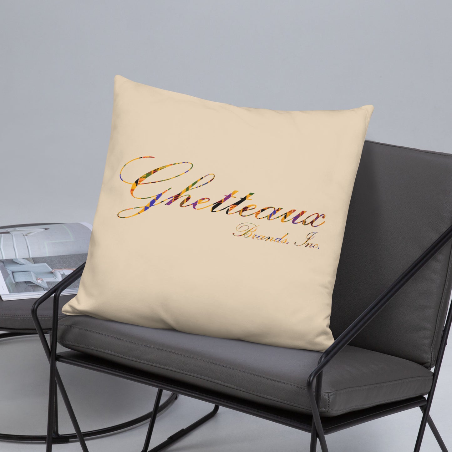 Classic Ghetteaux in Kente on Sand - Pillow