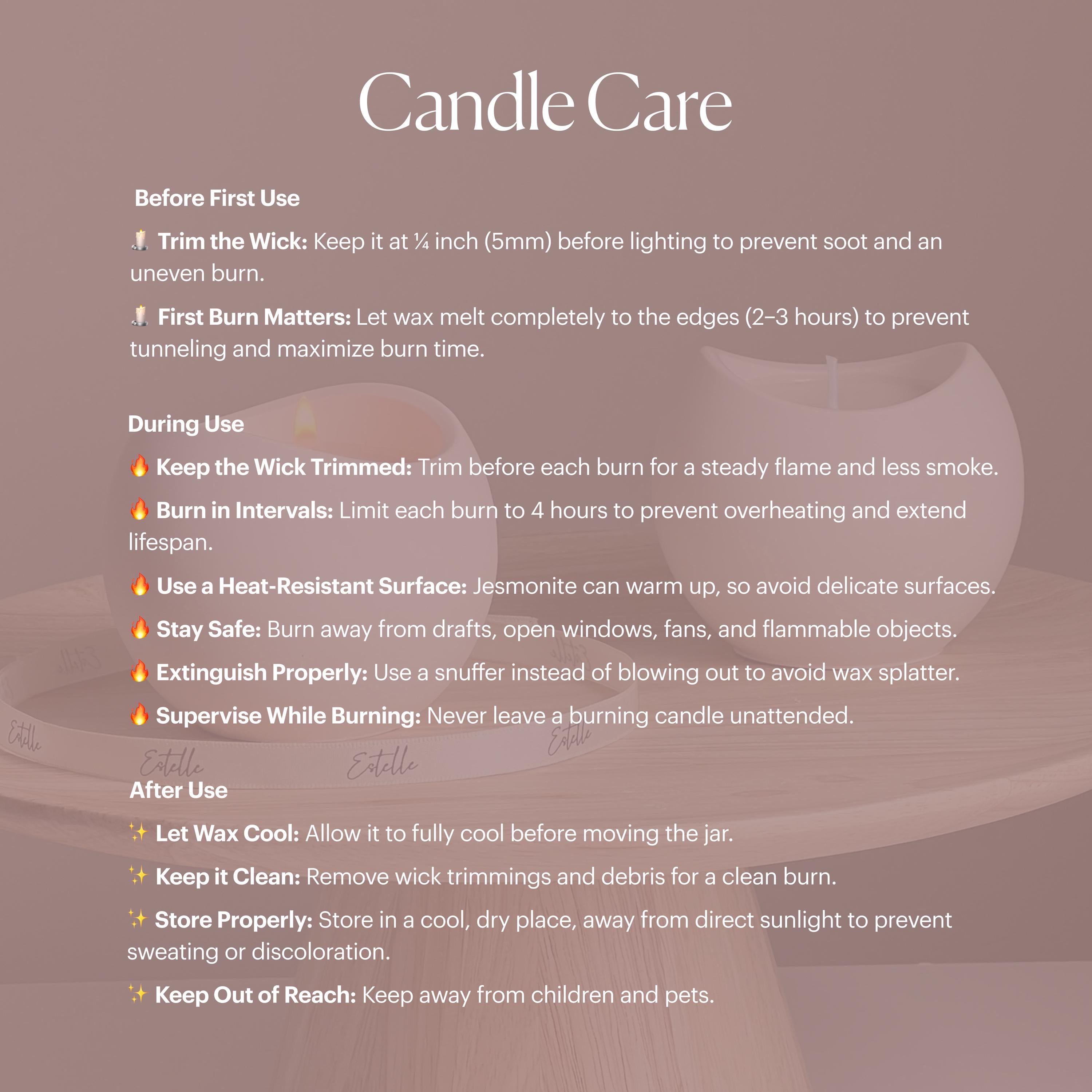 Squircle Soy Wax Candle in Jesmonite Vessel: Handmade Scented Candle-3