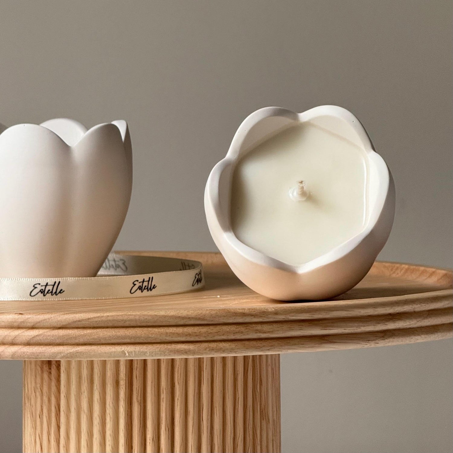 Flower Jar Soy Wax Candle | Handmade Jesmonite Vessel, Scented Candle-2