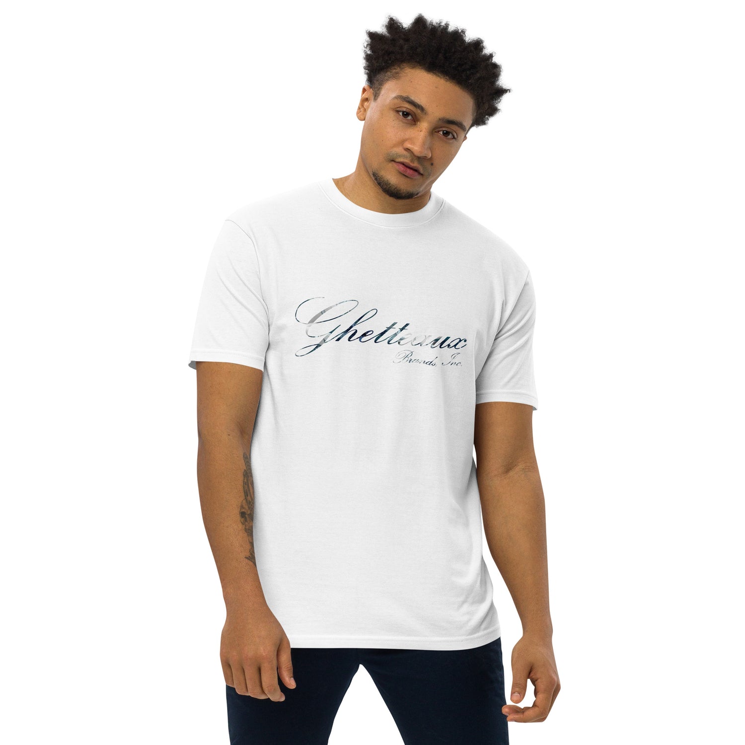 Classic Ghetteaux in Steel (NEW) on White Men&