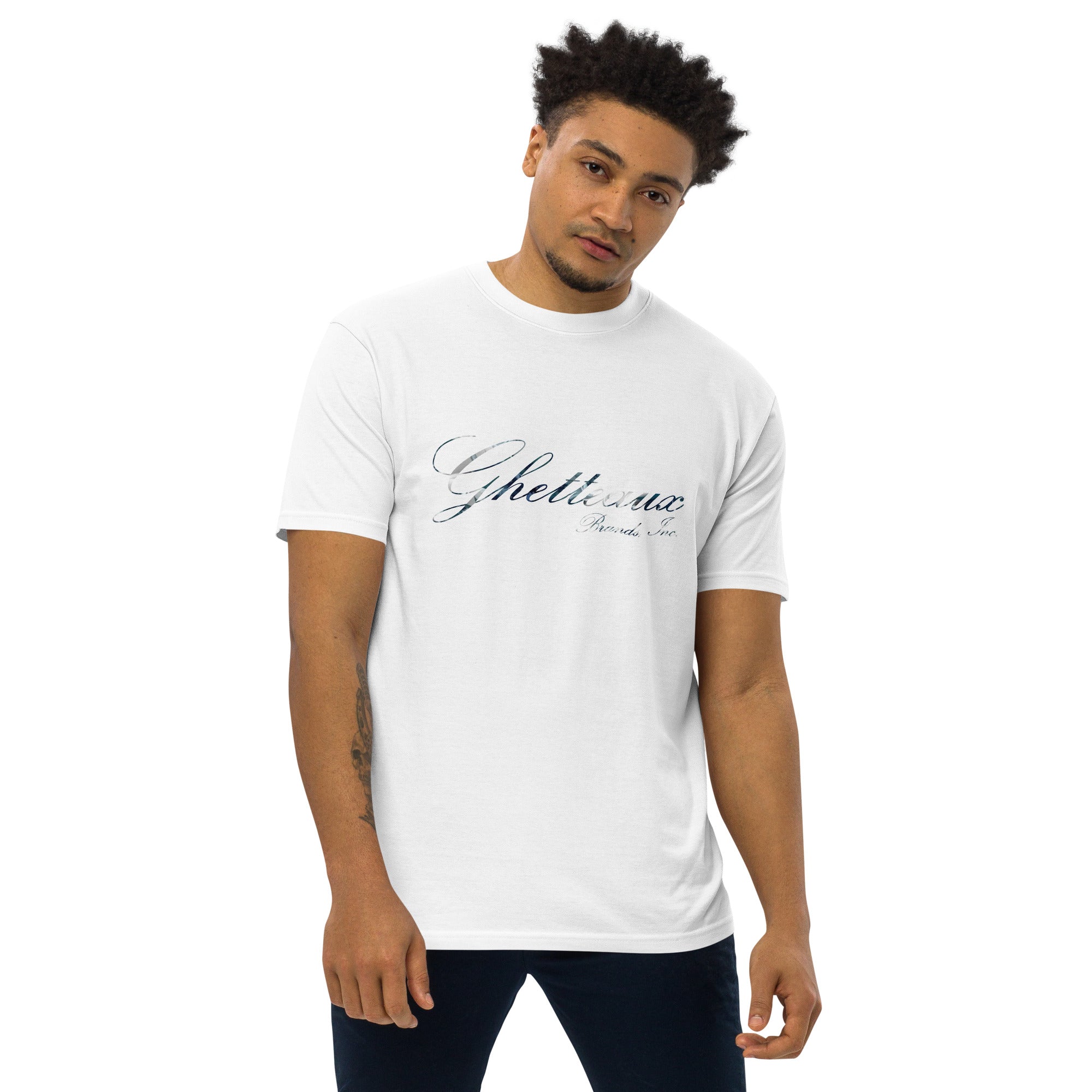 Classic Ghetteaux in Steel (NEW) on White Men&
