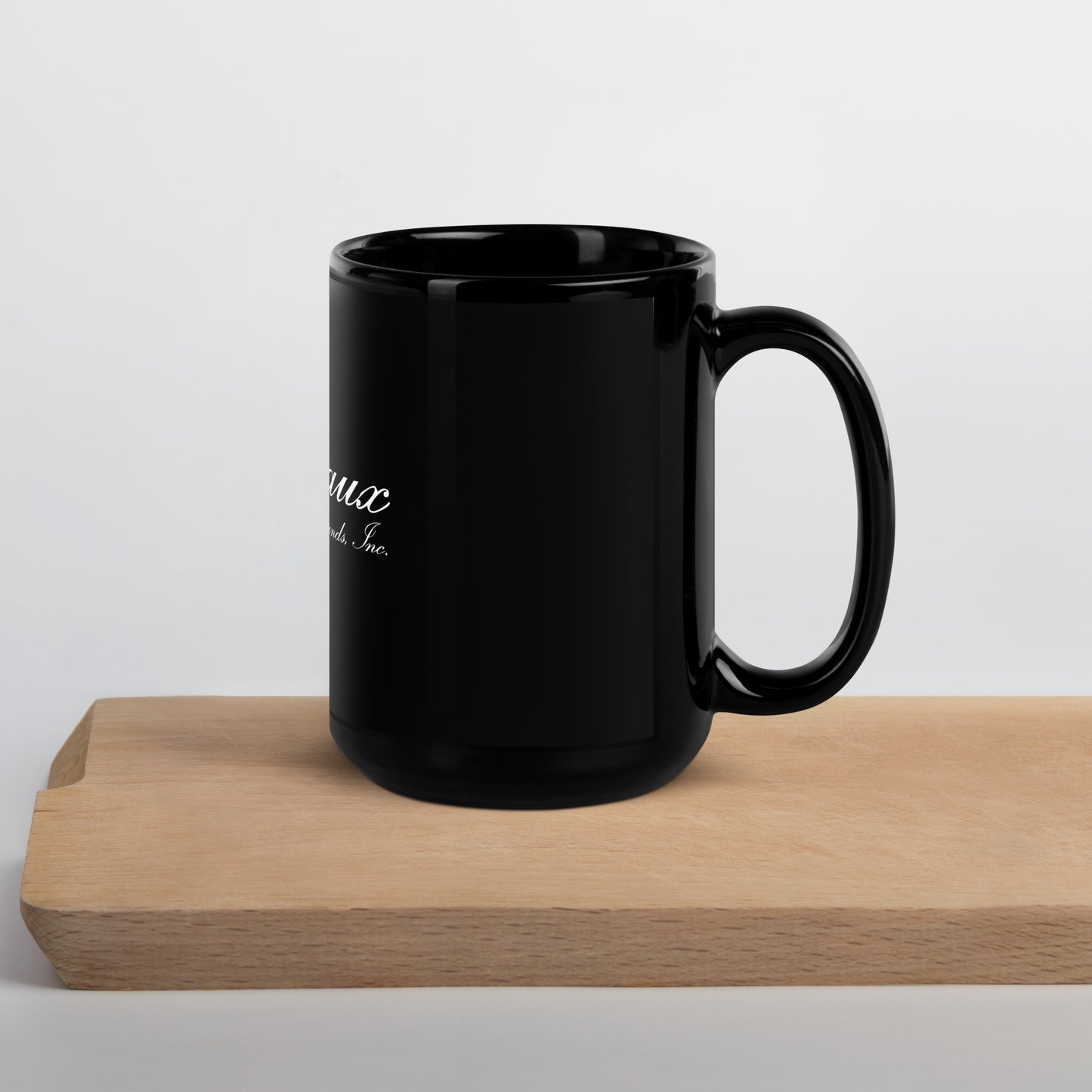 Classic Ghetteaux in White on Black Glossy Mug