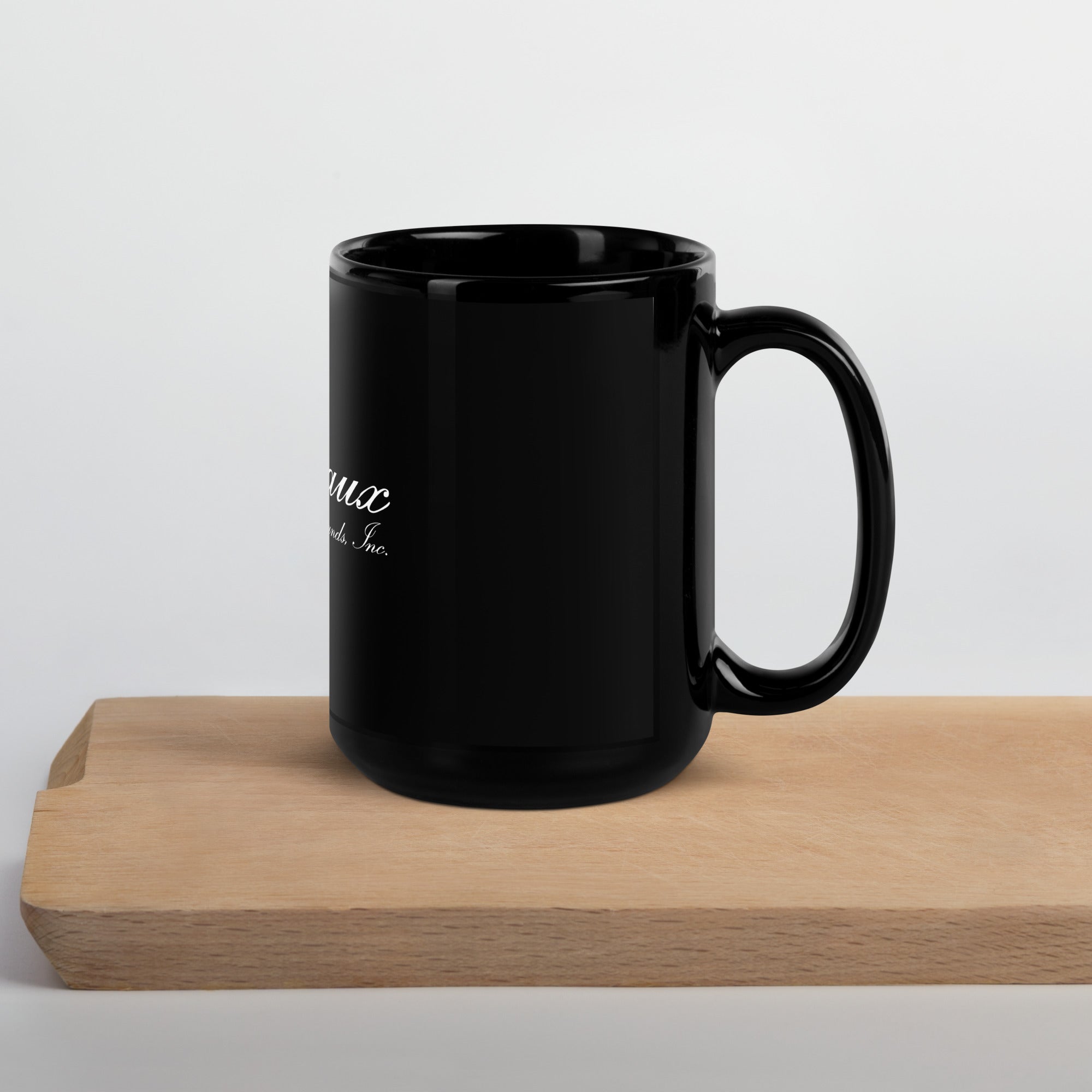 Classic Ghetteaux in White on Black Glossy Mug